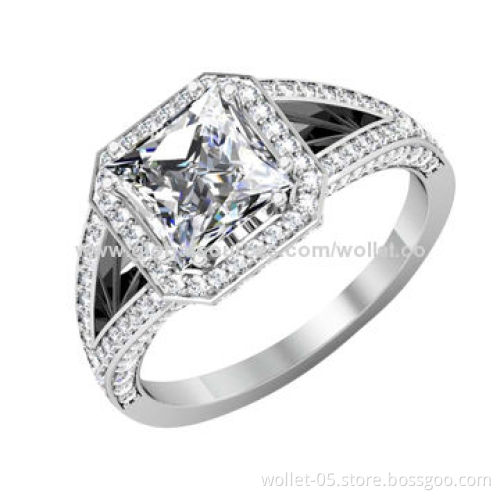 Fashion Cubic Zirconia Wedding Ring, Made of 316L Stainless Steel, OEM and ODM Orders Welcomed